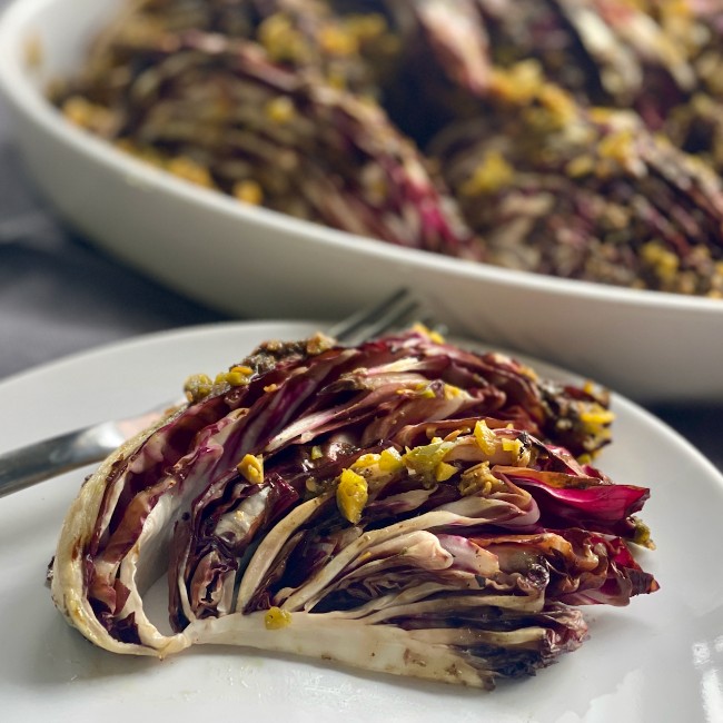 Image of Radicchio with Zaatar Vinaigrette and Olive Gremolata